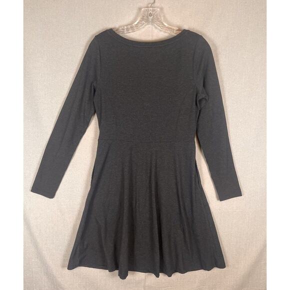 Toad & Co Tech Samba Faro Dress Size Small Dark Gray Long Sleeve Pockets EUC - Picture 2 of 8